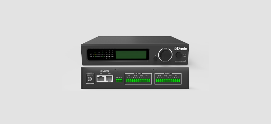 DSP0404P 4×4Dante音频接口机